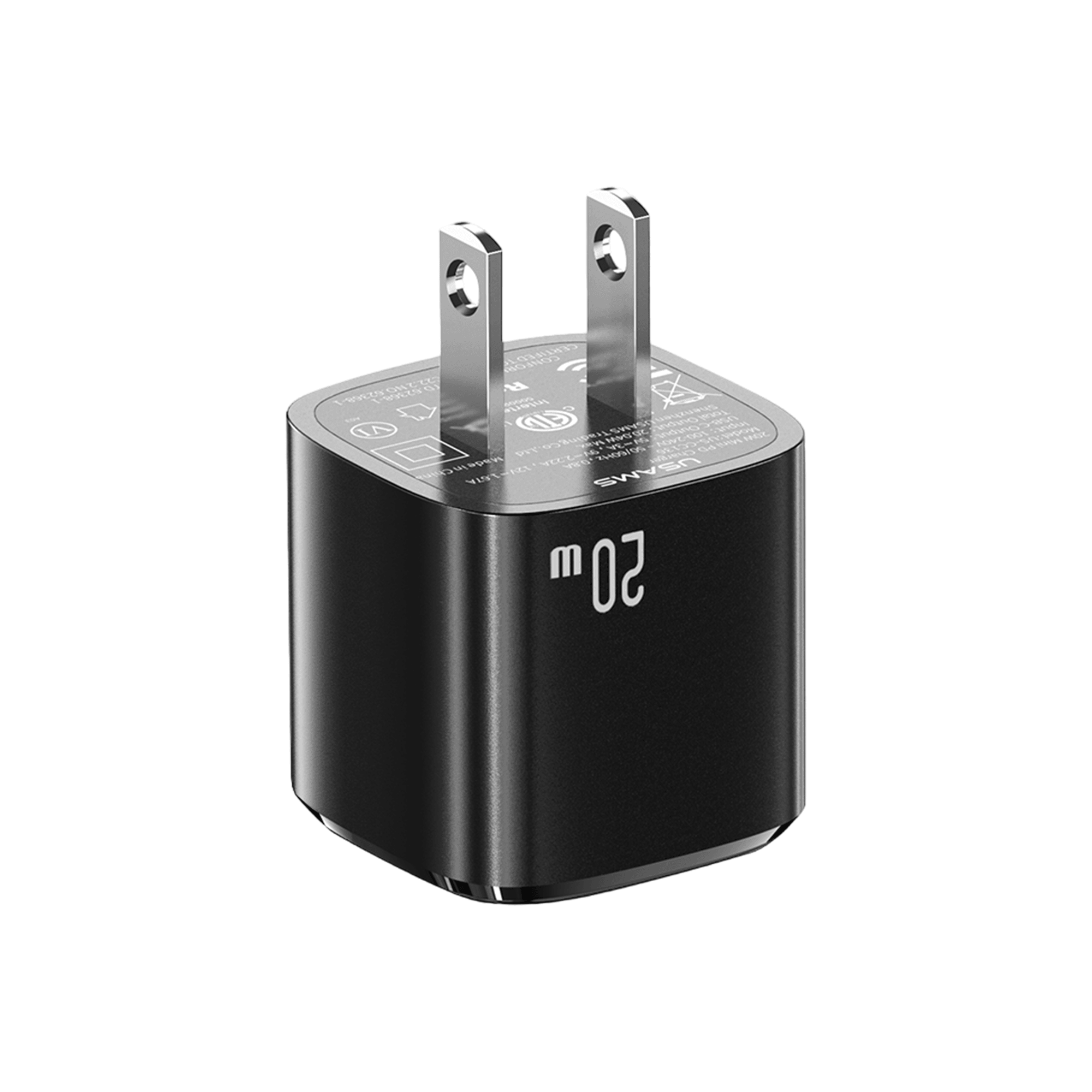 Usams USB C Charger, 20W USB-C PD Wall Charger, White